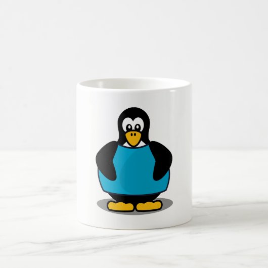 Pinguin mit Hemd Kaffeetasse (Mittel)