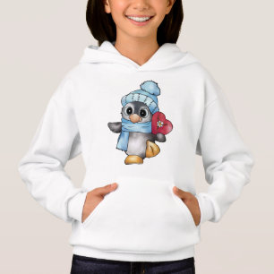 Pinguin mit Herz Hoodie