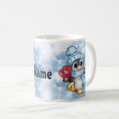 Pinguin mit Herz Kaffeetasse (VorderseiteRechts)