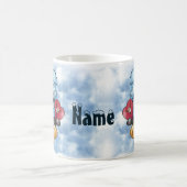 Pinguin mit Herz Kaffeetasse (Mittel)