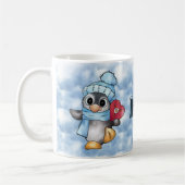 Pinguin mit Herz Kaffeetasse (Links)