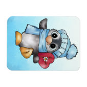 Pinguin mit Herz Magnet (Horizontal)