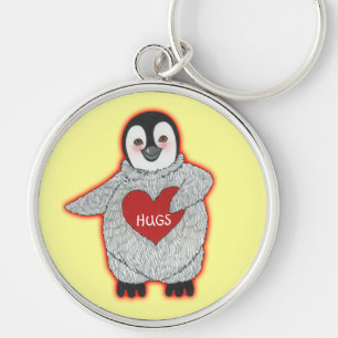 Pinguin mit Herz-Umarmungen Schlüsselanhänger