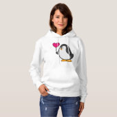 Pinguin mit Herzballon Hoodie (Vorne ganz)
