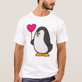 Pinguin mit Herzballon T-Shirt (Vorderseite)