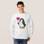 Pinguin mit Herzballon T-Shirt (Vorne ganz)