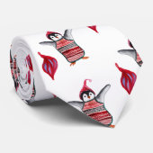 Pinguin mit Hut Krawatte (Gerollt)