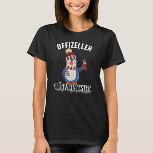 Pinguin mit Hut Offiziell Mulled Wine Tester Winte T-Shirt