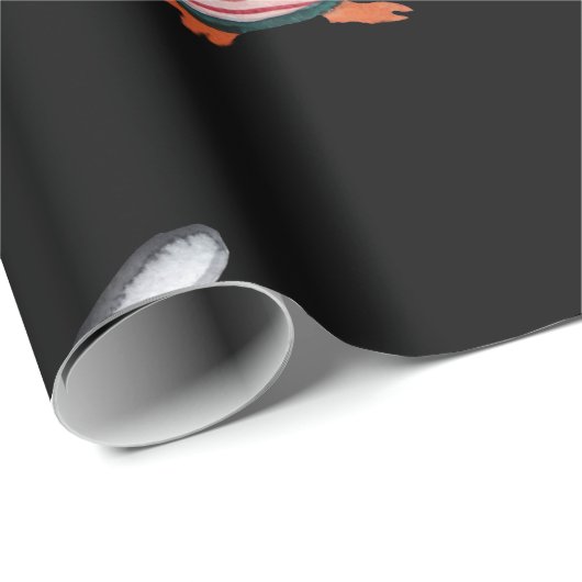 Pinguin mit Hutwackelpapier Geschenkpapier (Rolleneckpunkt)