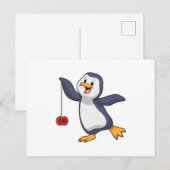 Pinguin mit Jo-Jo Postkarte (Vorne/Hinten)
