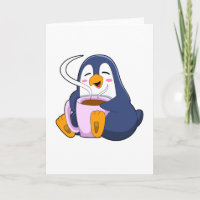 Pinguin mit Kaffee-Cup
