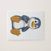Pinguin mit Kaffee-Cup Puzzle (Horizontal)