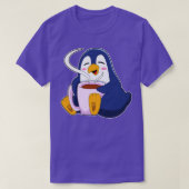 Pinguin mit Kaffee-Cup T-Shirt (Design vorne)