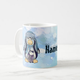 Pinguin mit kind Kaffeetasse