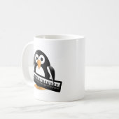 Pinguin mit Klavier Kaffeetasse (Vorderseite Links)