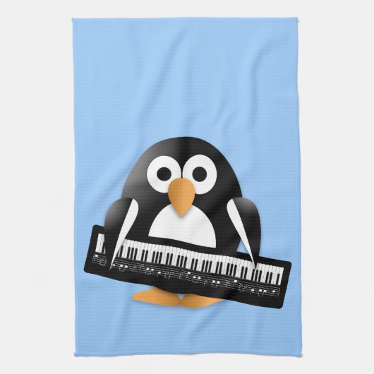 Pinguin mit Klavier Küchentuch (Vertikal)