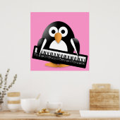Pinguin mit Klavier Poster (Küche)