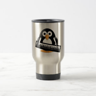 Pinguin mit Klavier Reisebecher