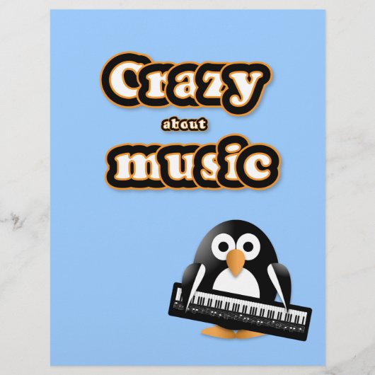 Pinguin mit Klaviertastatur Flyer (Vorne)