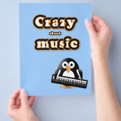 Pinguin mit Klaviertastatur Flyer (Hand)