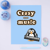 Pinguin mit Klaviertastatur Flyer (Einzeln)