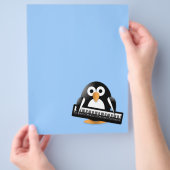 Pinguin mit Klaviertastatur Flyer (Hand)