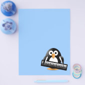 Pinguin mit Klaviertastatur Flyer (Einzeln)