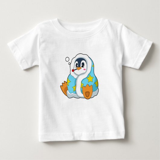 Pinguin mit klinischem Thermometer Baby T-shirt (Vorderseite)