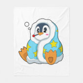 Pinguin mit klinischem Thermometer Fleecedecke (Vorderseite)