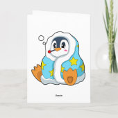 Pinguin mit klinischem Thermometer Karte (Rückseite)