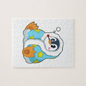 Pinguin mit klinischem Thermometer Puzzle (Horizontal)