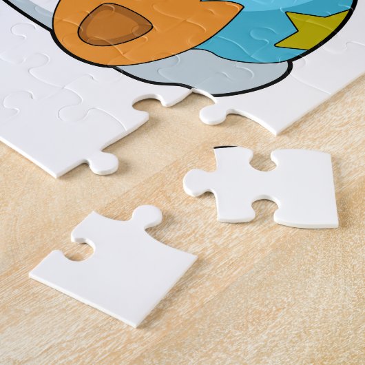 Pinguin mit klinischem Thermometer Puzzle (Seite)