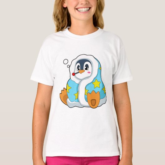 Pinguin mit klinischem Thermometer T-Shirt (Vorderseite)