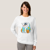Pinguin mit klinischem Thermometer T-Shirt (Vorne ganz)