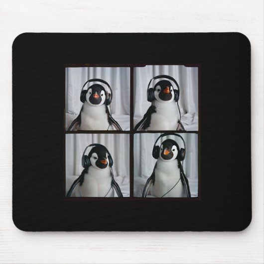 Pinguin mit Kopfhörer Autismus sensorischer Zoo Pi Mousepad (Vorne)