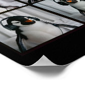 Pinguin mit Kopfhörer Autismus sensorischer Zoo Pi Poster (Ecke)