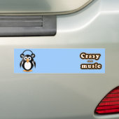 Pinguin mit Kopfhörern Autoaufkleber (Auf Auto)