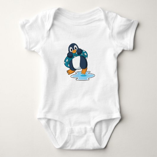 Pinguin mit Lifebuoy Baby Strampler (Vorderseite)