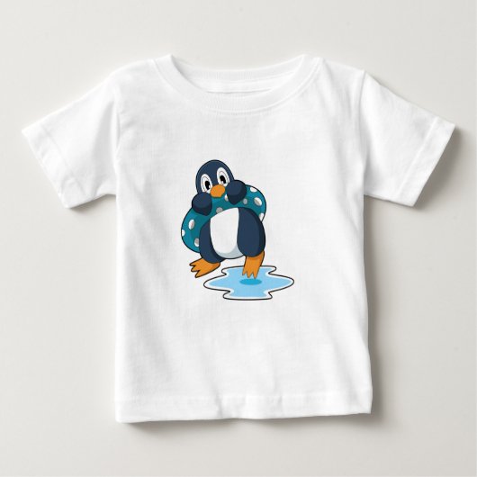 Pinguin mit Lifebuoy Baby T-shirt (Vorderseite)