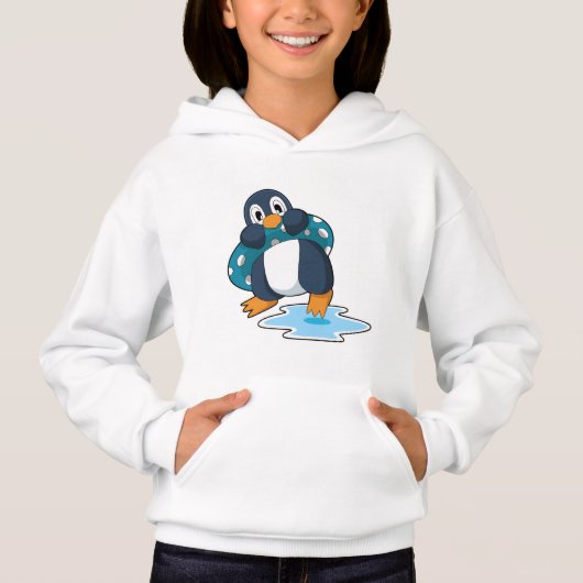 Pinguin mit Lifebuoy Hoodie (Vorderseite)