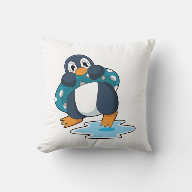 Pinguin mit Lifebuoy Kissen (Vorderseite)