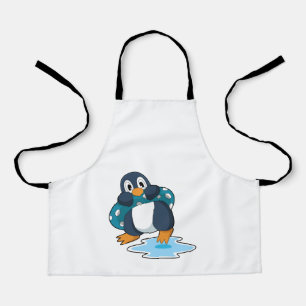 Pinguin mit Lifebuoy Schürze