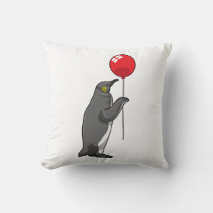 Pinguin mit Luftballon Kissen