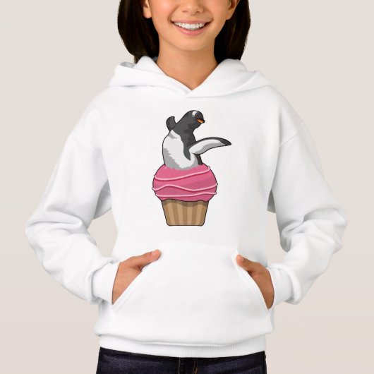 Pinguin mit Muffin Hoodie (Vorderseite)
