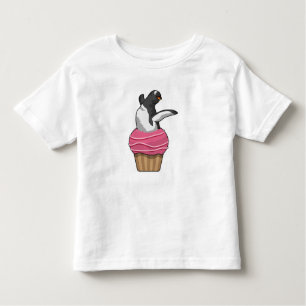 Pinguin mit Muffin Kleinkind T-shirt