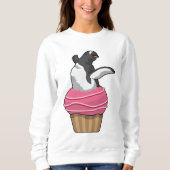 Pinguin mit Muffin Sweatshirt (Vorderseite)