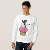 Pinguin mit Muffin Sweatshirt (Vorne ganz)