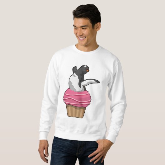 Pinguin mit Muffin Sweatshirt (Vorne ganz)