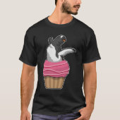 Pinguin mit Muffin T-Shirt (Vorderseite)