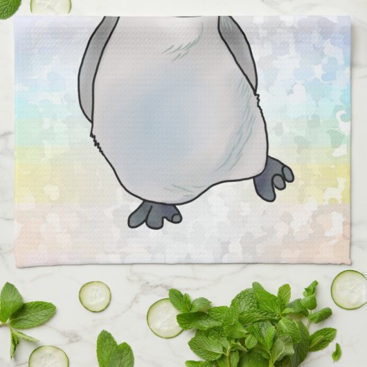 Pinguin mit Mütze Geschirrtuch (Gefaltet)